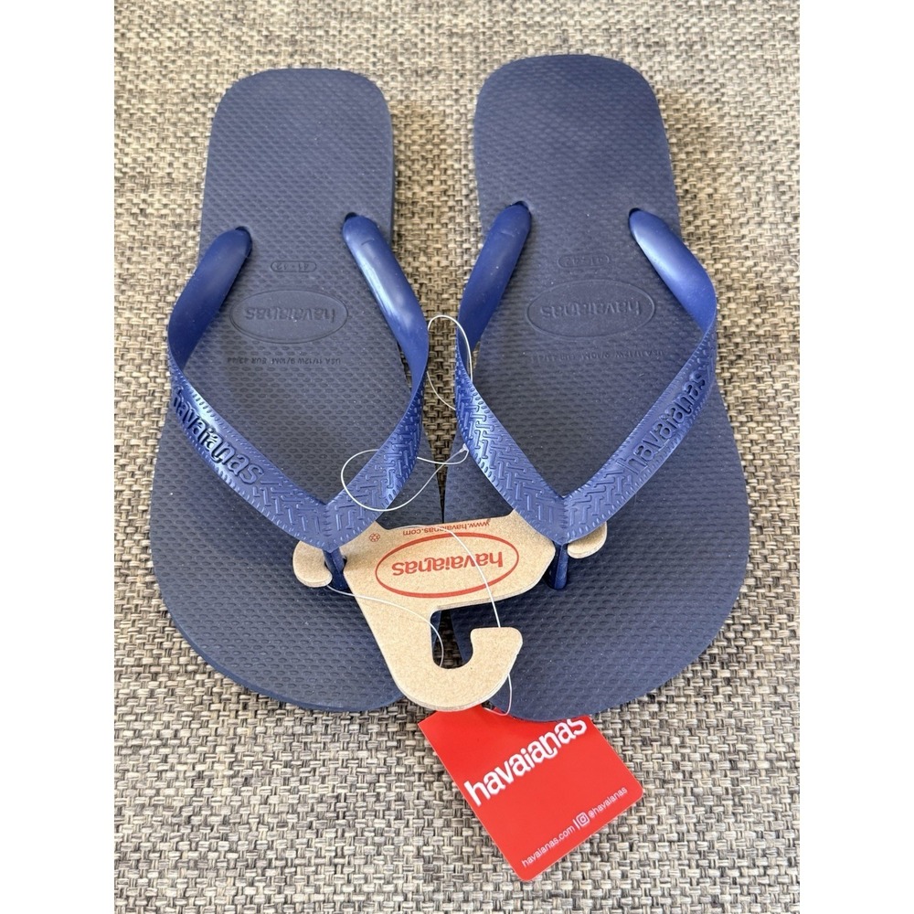 New! HAVAIANAS Thong Navy Blue Women's 11-12 Flip-Flop Sandals